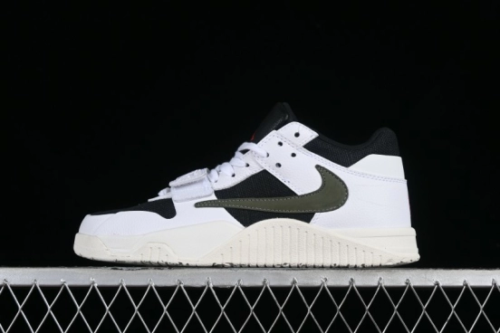 Nike Travis Scott x Jordan Cut The Check AJ1 Basketball Shoes with Velcro Strap - FZ8117-100