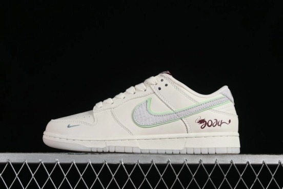Nike SB Dunk Low Year of the Dragon Limited Edition - White Dragon Anniversary Custom Low-Top Casual Skate Shoes - CF3688-001