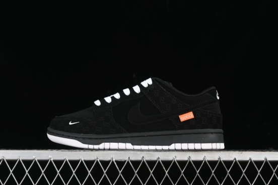 Nike SB Dunk Low Gucci Collaboration Dark Floral Pattern Anniversary Custom Low-Top Casual Sneakers - FC1688-140