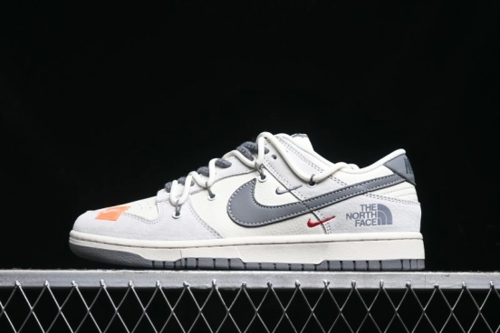 Nike SB Dunk Low The North Face Supreme Collaboration Strap Patch Grey Hook Low-Top Casual Skate Shoes - YX5066-253