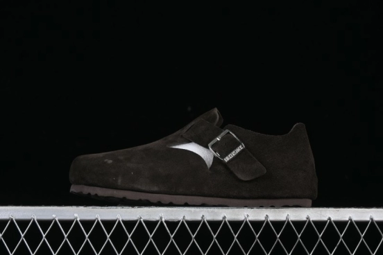 Birkenstock London BS Unisex Slip-On Casual Shoes with Soft Suede Leather and Lambswool Insole - BS