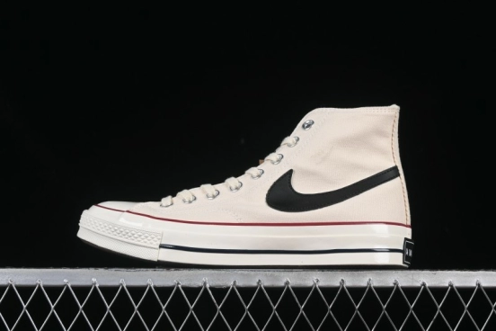 A Ma Maniere x Nike x Converse Chuck 70 High Top Sneakers with Leather and Velvet Swoosh Logo - A13388C