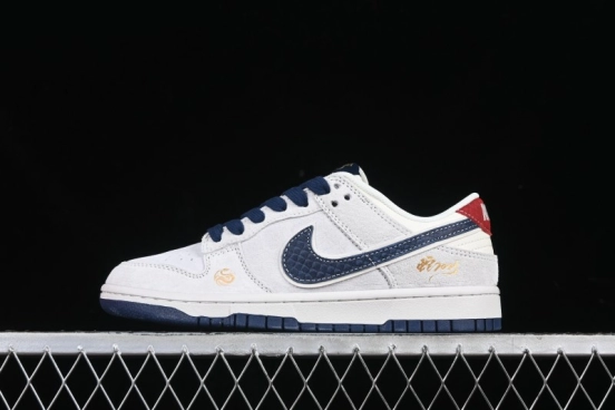 Nike SB Dunk Low Year of the Snake Limited Edition Blue Snake Swoosh Anniversary Custom Low-Top Casual Sneakers - XX3168-112