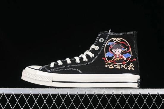 Converse Chuck 1970s High-Top Casual Canvas Sneakers with Classic Graffiti Limited Edition Three-Star Logo - 162050C