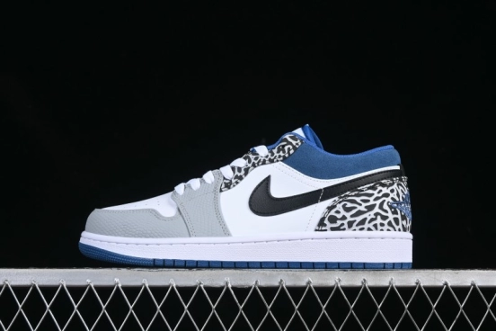 Nike Air Jordan 1 Low True Blue Retro Basketball Shoes - DM1199-140