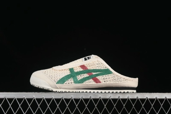 Onitsuka Tiger Mexico 66 Sabot Slip-On Sneakers with Breathable Mesh Upper - 1183C123-103