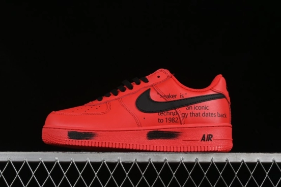 Nike Air Force 1'07 Low Watermelon Red Casual Sneakers with Full-Length Air Cushion - FD7039-600