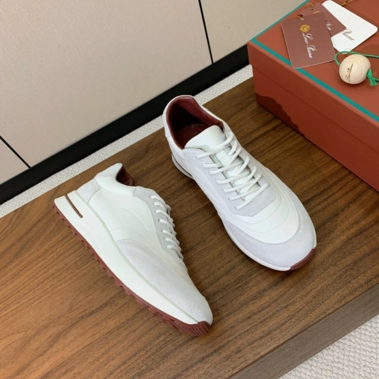 2025 Women Le Parmentier White Suede Leather Casual Sneakers LY