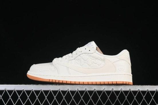 Nike Travis Scott x Fragment Design x Air Jordan 1 Low OG SP AJ1 Low-Top Casual Sneakers - LD2025-049