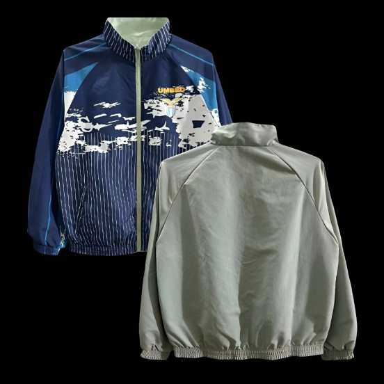 24/25 SS Lazio Navy/Grey Reversible Windbreaker