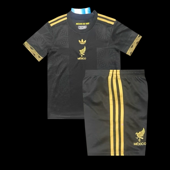2025 Kids Mexico Gold Cup Black Special Jersey